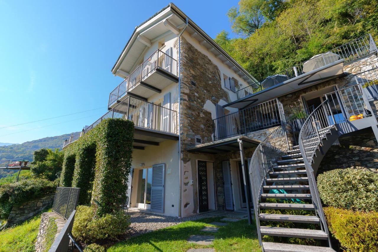 Casa Di Campagna Tony Con Piscina E Vista Lago 그라베도나 외부 사진