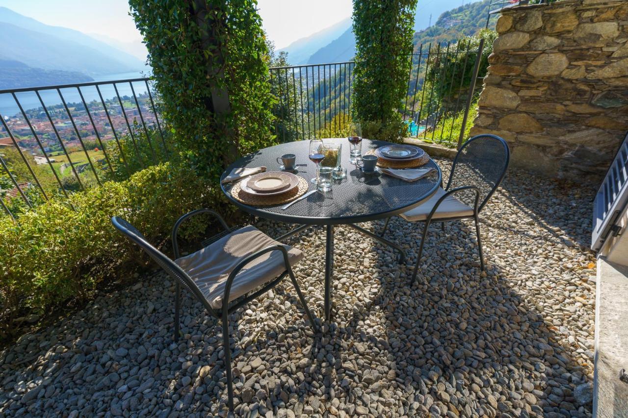 Casa Di Campagna Tony Con Piscina E Vista Lago 그라베도나 외부 사진